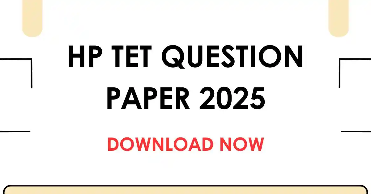 hp tet question paper 2025